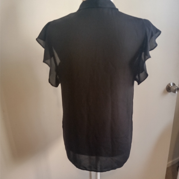 Zara basics collection Dress Blouse Women's Black Small - Picture 2 of 6